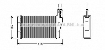 AVA QUALITY COOLING ol6004 -  Теплообменник, отопление салона